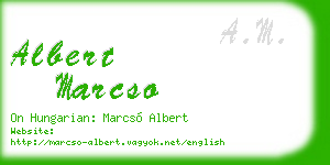 albert marcso business card